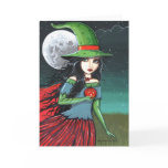 Gothic Halloween Witch Card by Molly Harrison