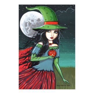 Gothic Halloween Witch Poster by Molly Harrison print