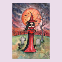 Gothic Halloween Witch Poster by Molly Harrison posters
