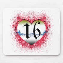 Gothic Heart 16th Mouse Pad