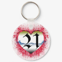 Gothic Heart 21st keychains
