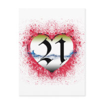 Gothic Heart 21st postcards