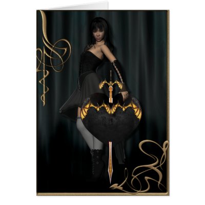 Gothic Heart Card by GothicArt
