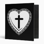Gothic Heart + Cross Binder (Black & White) binders