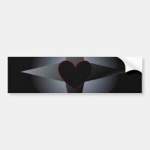 Gothic Heart Design Sticker Bumper Sticker