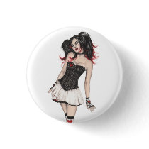 Gothic Heart Doll Button buttons