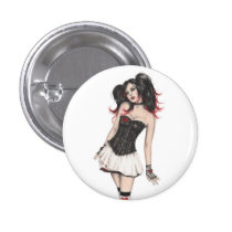 Gothic Heart Doll Button buttons