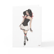 Gothic Heart Doll Greeting Card