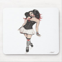 Gothic Heart Doll Mousepad mousepads