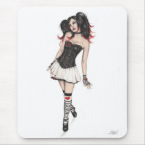 Gothic Heart Doll Mousepad mousepads