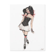 Gothic Heart Doll Postcard postcards