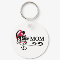 Gothic Heart New Mom keychains by familymembers Gothic Heart New Mom keychains