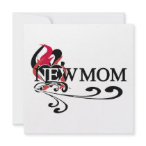 Gothic Heart New Mom T-shirts and Gifts Personalized Invitation