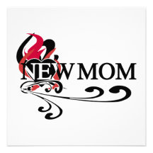 Gothic Heart New Mom T-shirts and Gifts Personalized Invitation