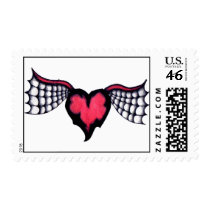 Gothic Heart With Wings postage by psychozen Gothic Heart With Wings postage