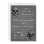 Gothic horror skull Halloween theme wedding 5x7" Personalized Invite
