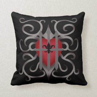 Gothic imprisoned heart romantic Valentine's day Throw Pillows