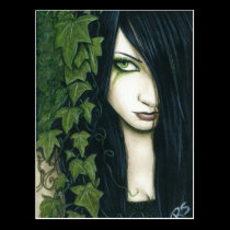 Gothic Ivy Fantasy Postcard postcards