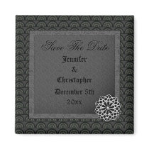 Gothic Jewel Save The Date Wedding Magnet