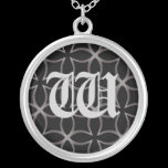 Gothic kaleidoscope monogram necklaces