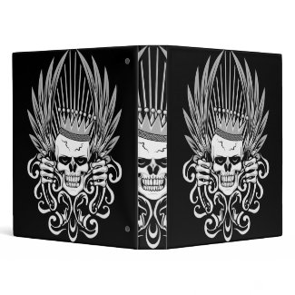 Gothic King Skull binder