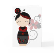 Gothic Kokeshi Card cards