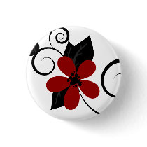 Gothic Kokeshi Flower Pin buttons
