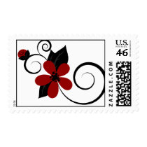 Gothic Kokeshi Flower Postage stamps