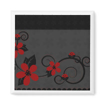 Gothic Kokeshi Kimono Design Magnet magnets