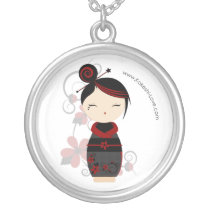 Gothic Kokeshi Necklace necklaces