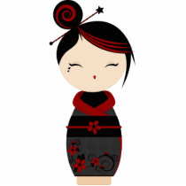 Gothic Kokeshi photo sculptures