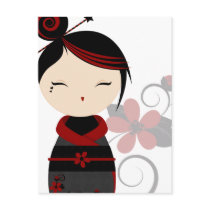 Gothic Kokeshi Postcard