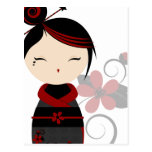 Gothic Kokeshi Postcard postcards