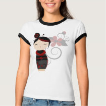 Gothic Kokeshi Ringer Tee t-shirts