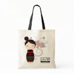 Gothic Kokeshi Tote bags