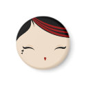 Gothic Kokeshi's Face Magnet by LaLloronaX3 Gothic Kokeshi's Face Magnet