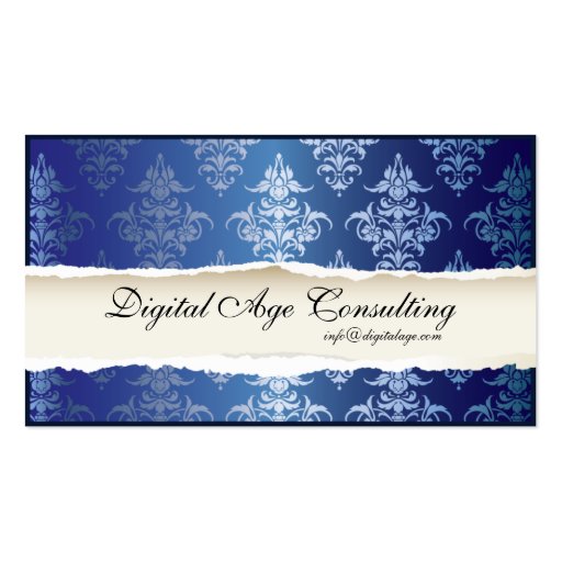 Gothic Lace Filigree - blue Business Cards