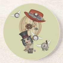 gothic laveau hot air balloon steampunk art beverage coasters