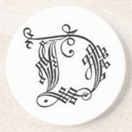 Gothic Letter D Coaster coaster