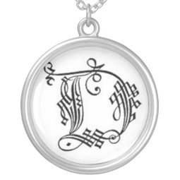 Gothic Letter D Necklace necklace