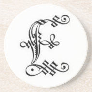 Gothic Letter E Coaster coaster