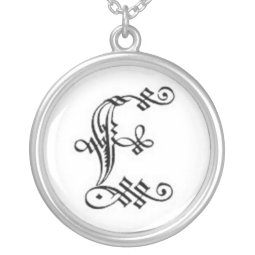 Gothic Letter E Necklace necklace