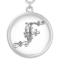 Gothic Letter F Necklace necklace