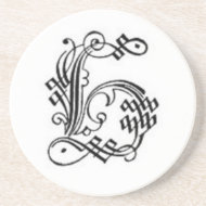 Gothic Letter G Coaster coaster
