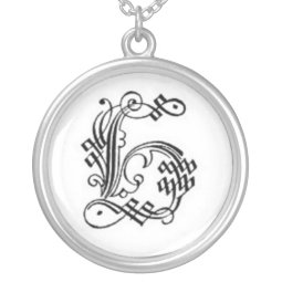 Gothic Letter G Necklace necklace