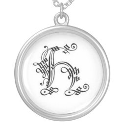 Gothic Letter H Necklace necklace