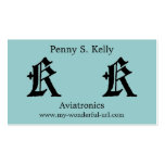 Gothic Letter "K" Classic English Initial Business Card