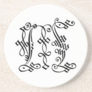 Gothic Letter M Coaster coaster