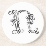 Gothic Letter N Coaster coaster