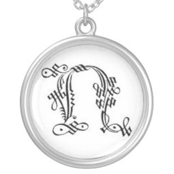 Gothic Letter N Necklace necklace